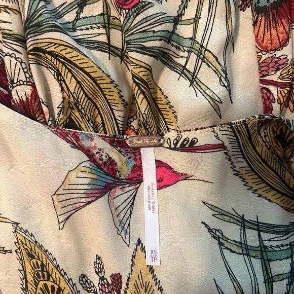 Free People Purple Haze Floral and Bird Print Tunic/ Mini Dress sz XS - Picture 6 of 8